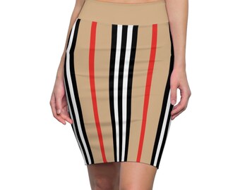 reworked burberry skirt