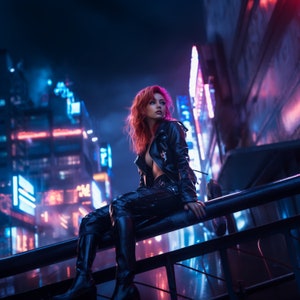 Aangepast cyberpunkportret | Digitale Kunstcommissie | Gepersonaliseerde sciencefictionillustratie | Futuristisch personageontwerp