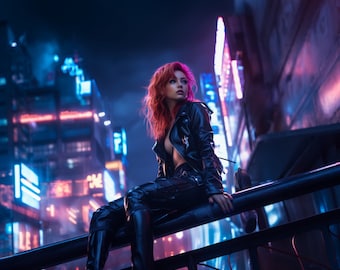 Custom Cyberpunk Portrait | Digital Art Commission | Personalized Sci-Fi Illustration | Futuristic Character Design