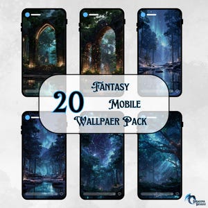 Fantasy Forest Phone Wallpaper Pack | 20 Magical Forest Aesthetic Backgrounds for iPhone & Android | Enchanted Fairy Mystical Woods Art