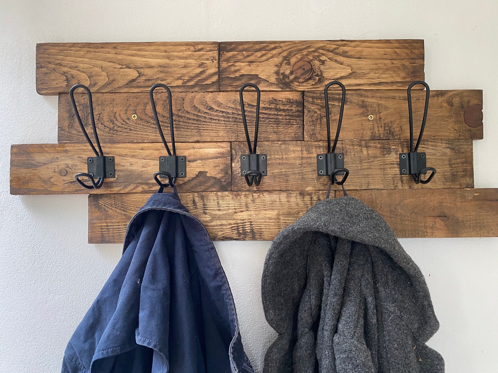 Industrial style Bespoke coat/cloak rack hanger Etsy