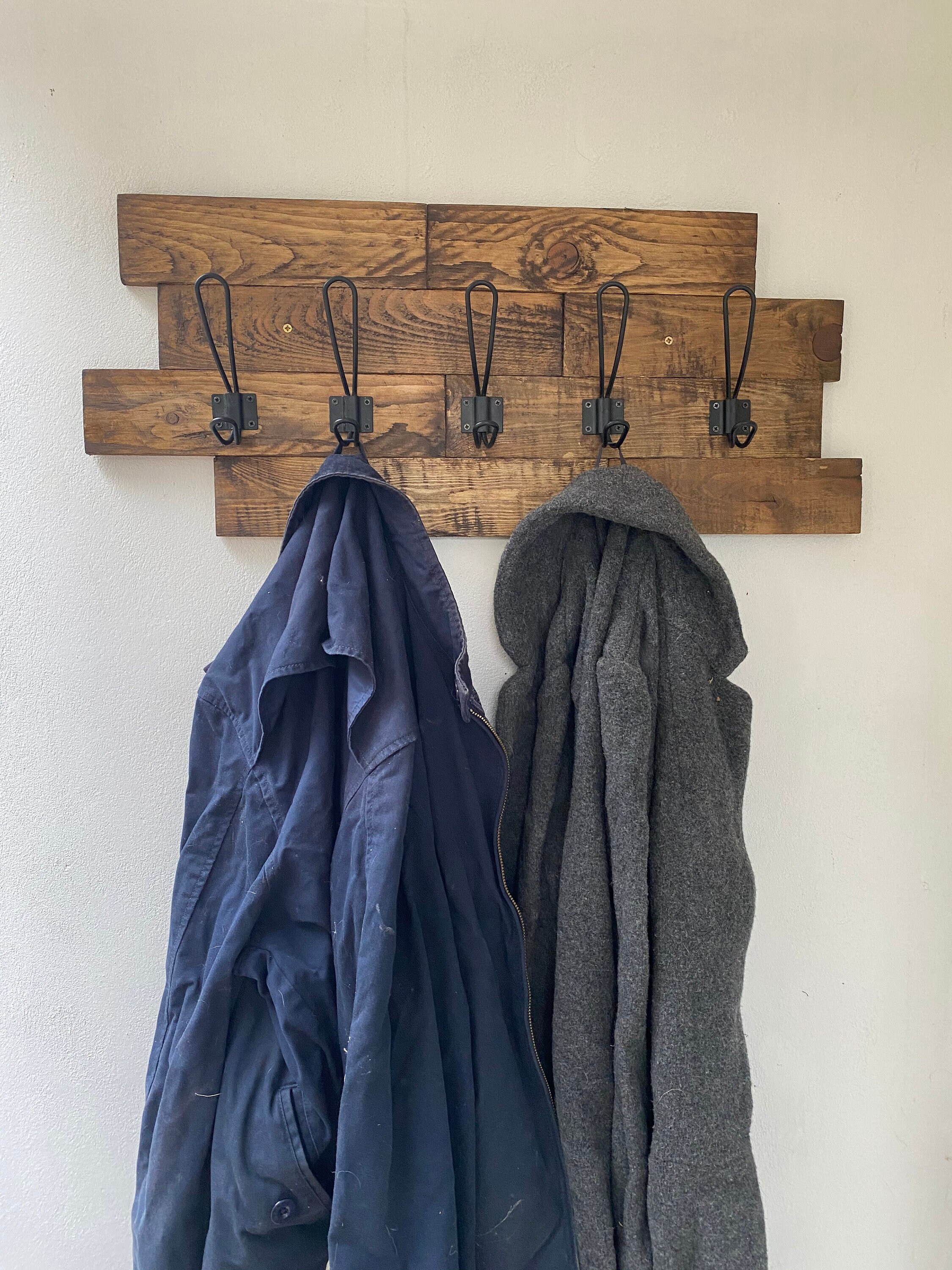 Industrial style Bespoke coat/cloak rack hanger Etsy