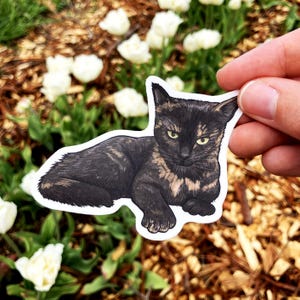 Tortie, Tortoise shell cat, Tortitude, Premium Vinyl Sticker image 8