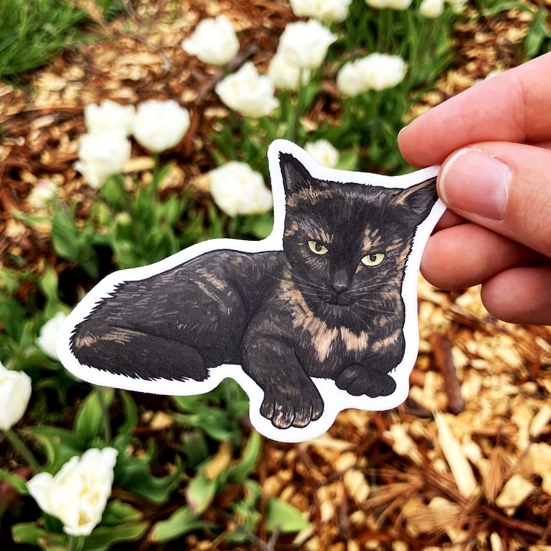 Tortie, Tortoise shell cat, Tortitude, Premium Vinyl Sticker image 8