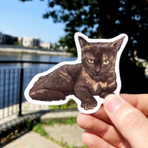 Tortie, Tortoise shell cat, Tortitude, Premium Vinyl Sticker image 4