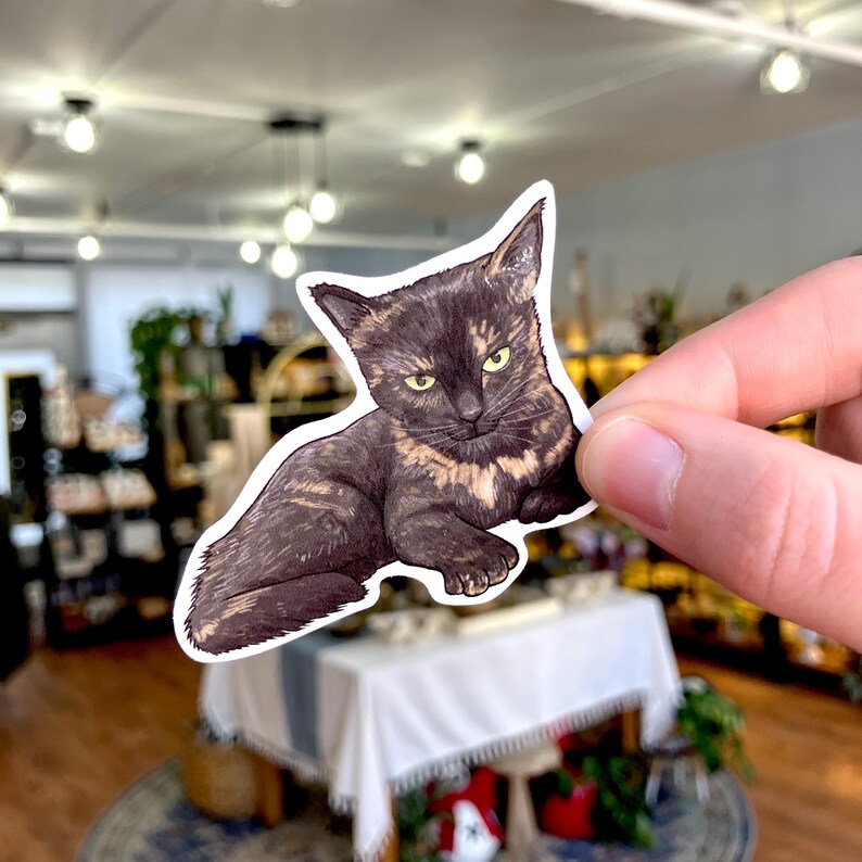 Tortie, Tortoise shell cat, Tortitude, Premium Vinyl Sticker image 10