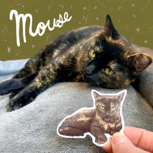 Tortie, Tortoise shell cat, Tortitude, Premium Vinyl Sticker image 14