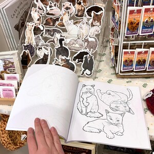 Libro para colorear de gatos: Gatos con pensamientos y sentimientos imagen 7