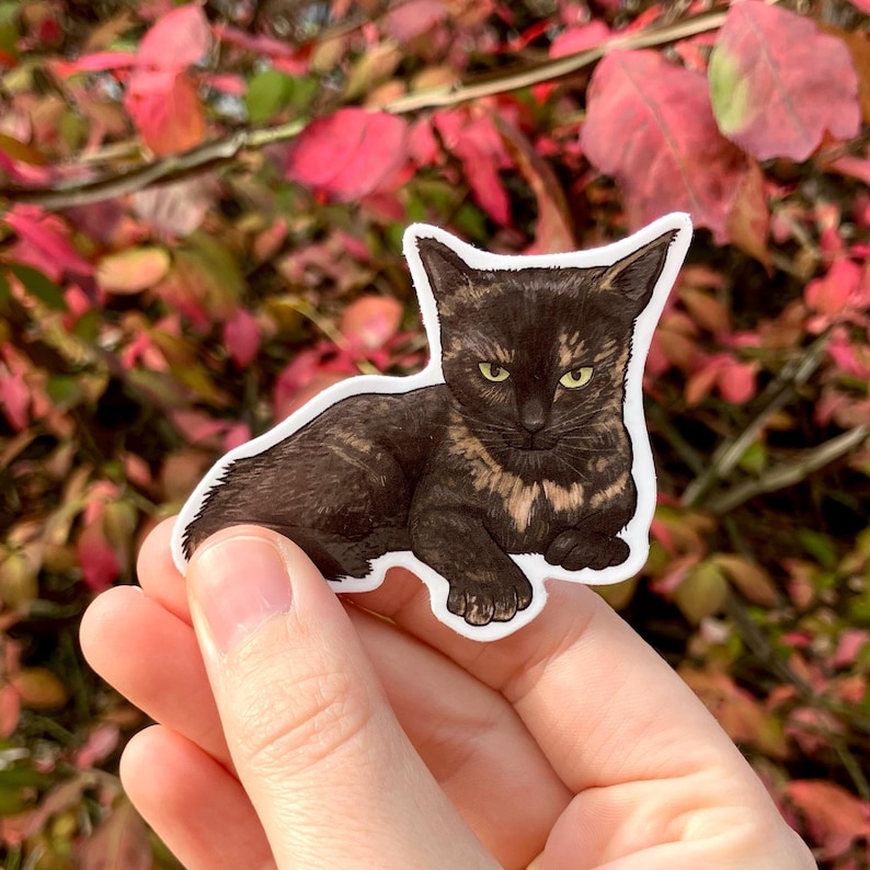 Tortie, Tortoise shell cat, Tortitude, Premium Vinyl Sticker image 5
