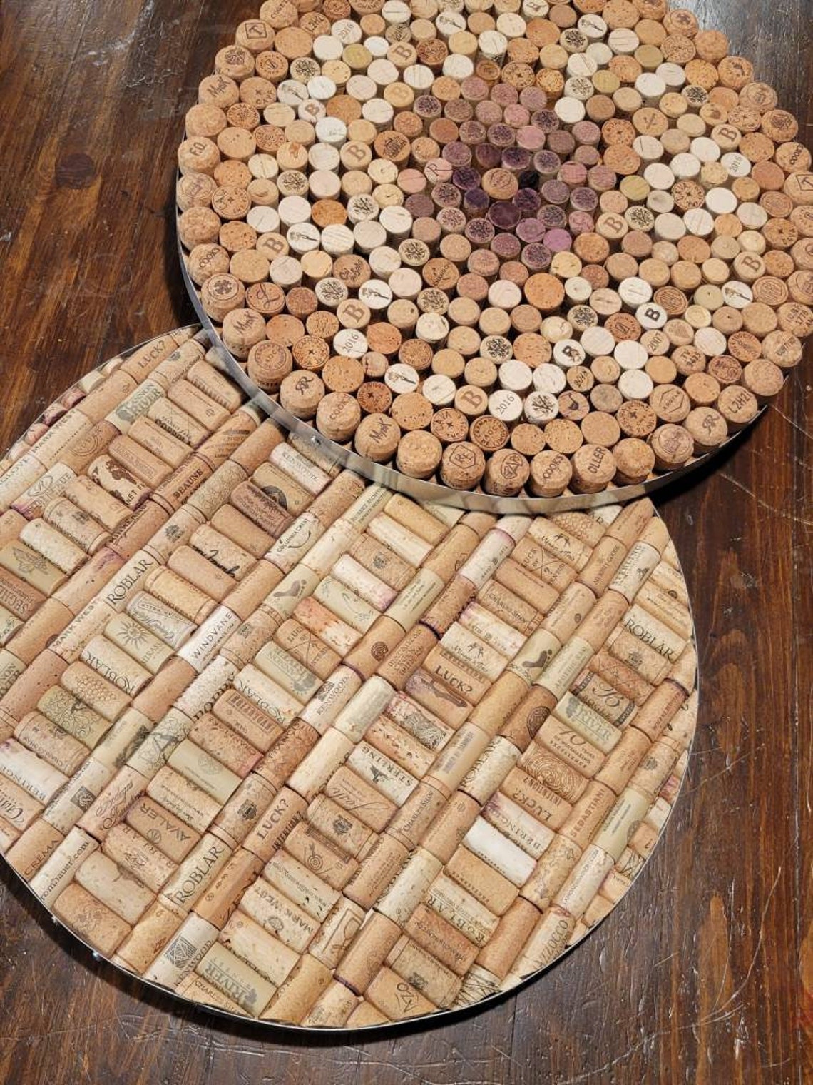 Reclaimed Wine Cork Pin Board / Cork Bulletin Board Etsy