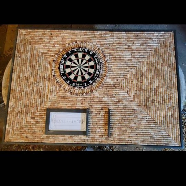 JUMBO Oversized Custom Wine Cork Dartboard / Extra Large Dartboard and Backer