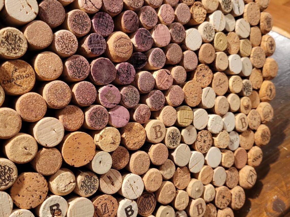 Reclaimed Wine Cork Pin Board / Cork Bulletin Board Etsy