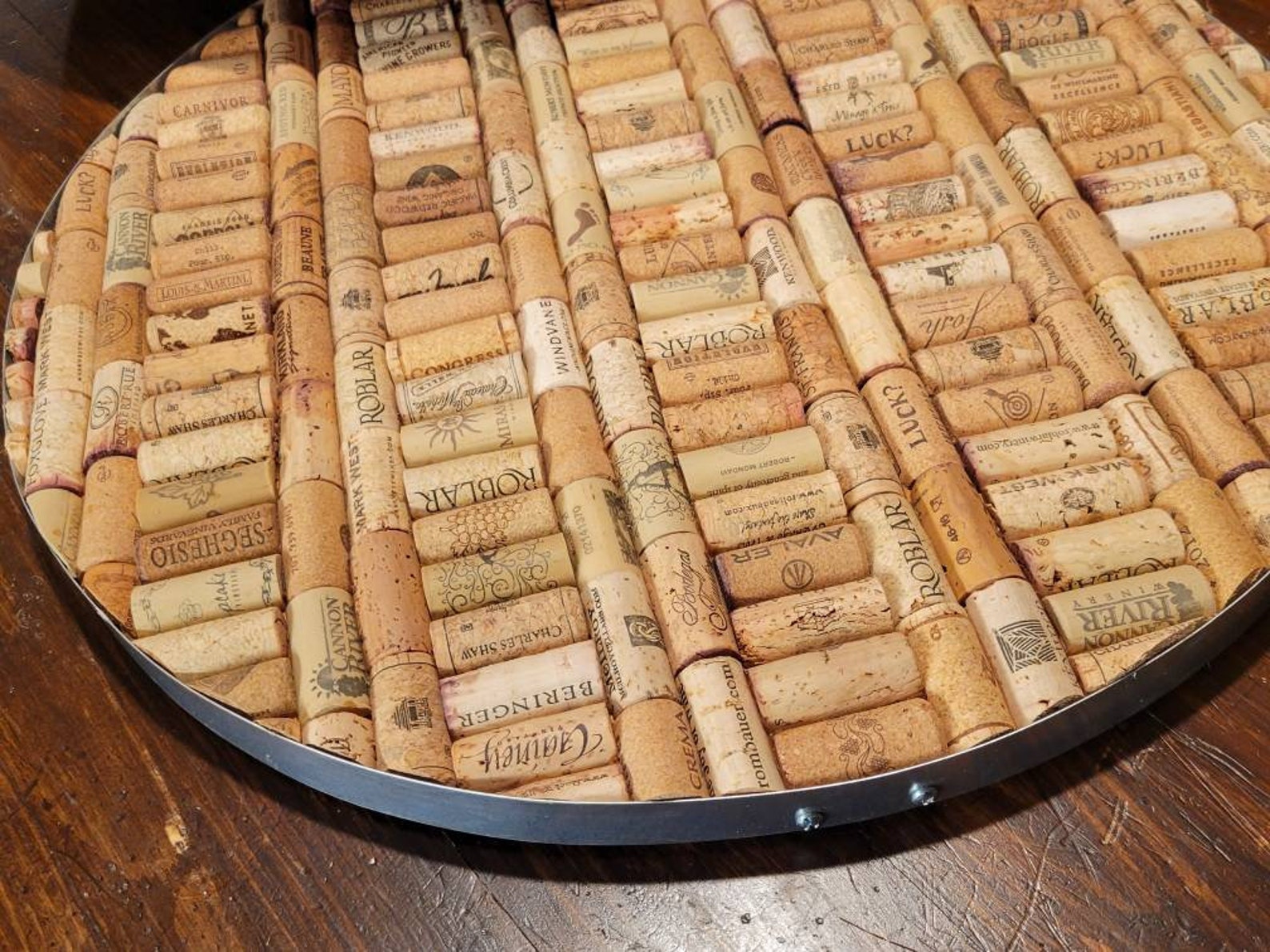 Reclaimed Wine Cork Pin Board / Cork Bulletin Board Etsy