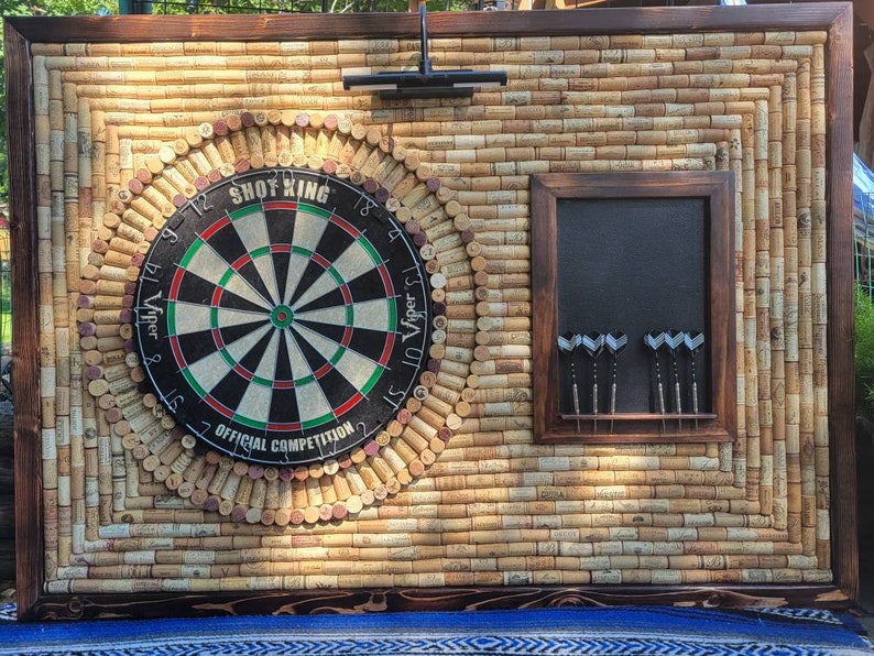 Custom Wine Cork Dart Board / Made to Order / Dart Board With Etsy