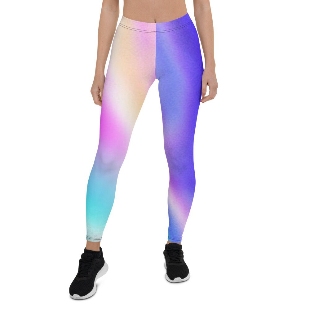 Cotton Candy Swirl Leggings de entrenamiento Etsy