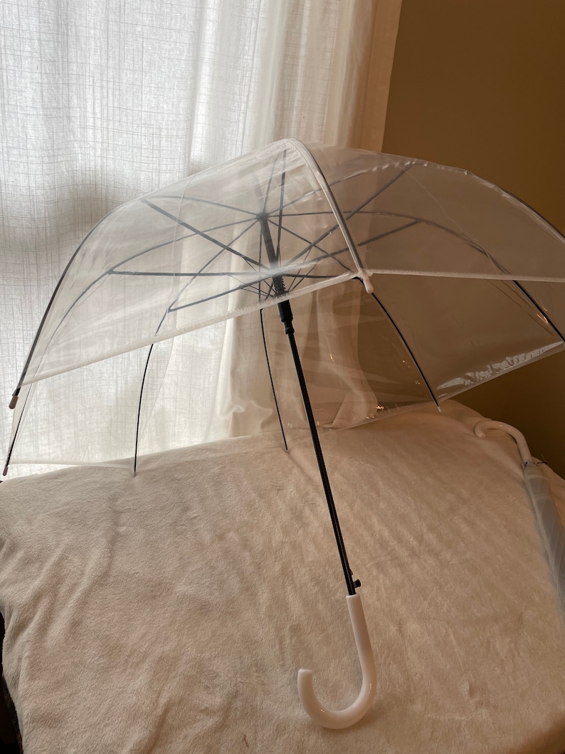 Trendy Clear umbrella / clear vinyl umbrella / transparent umbrella / see through umbrella / vinyl clear umbrella