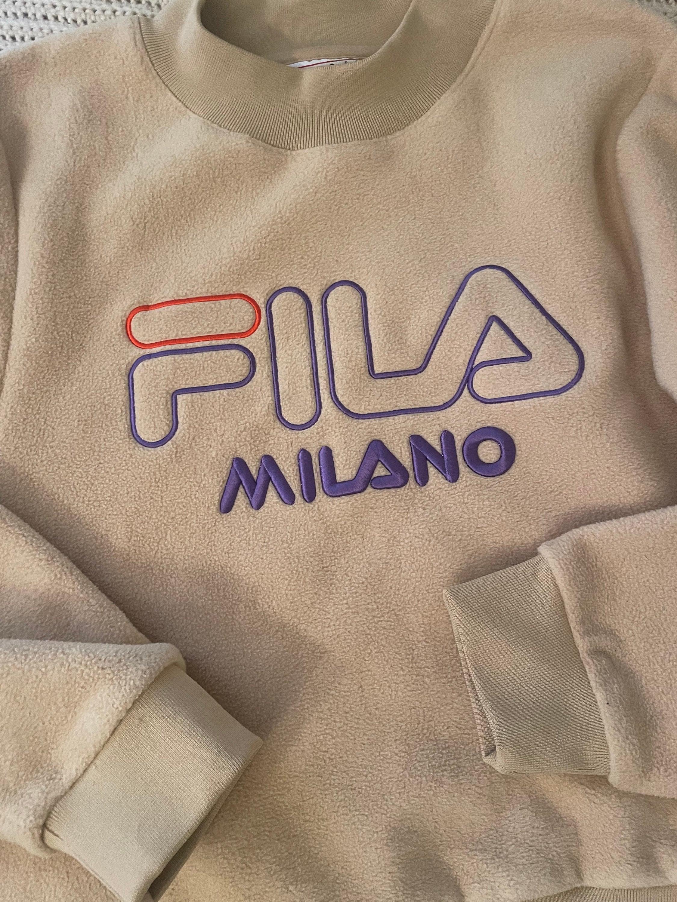Retro FLEECE Milano Sweater / Fleece Long Sleeve / - Etsy