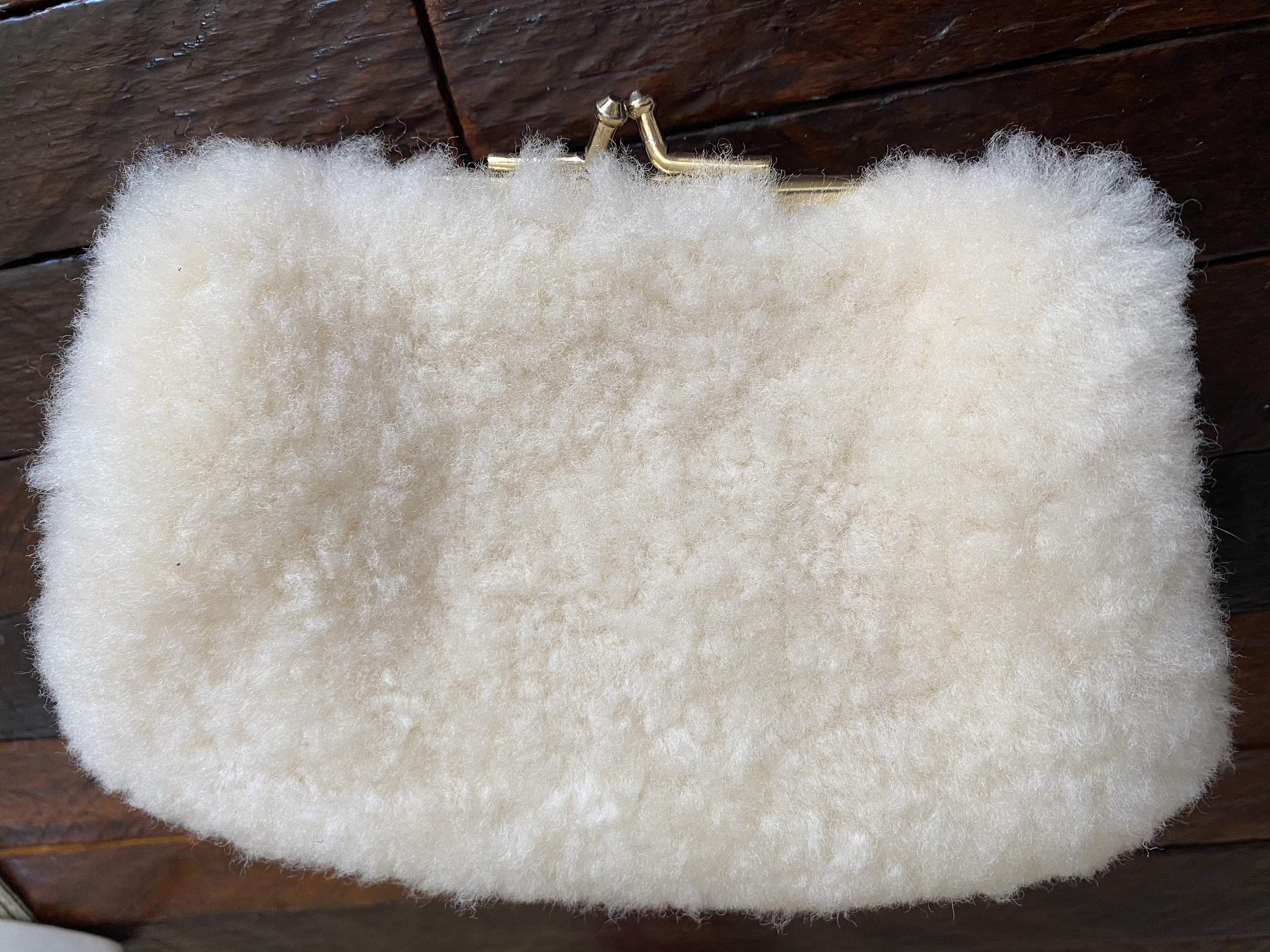 12 Wide Genuine SHEEP wool hand bag silk inside Etsy