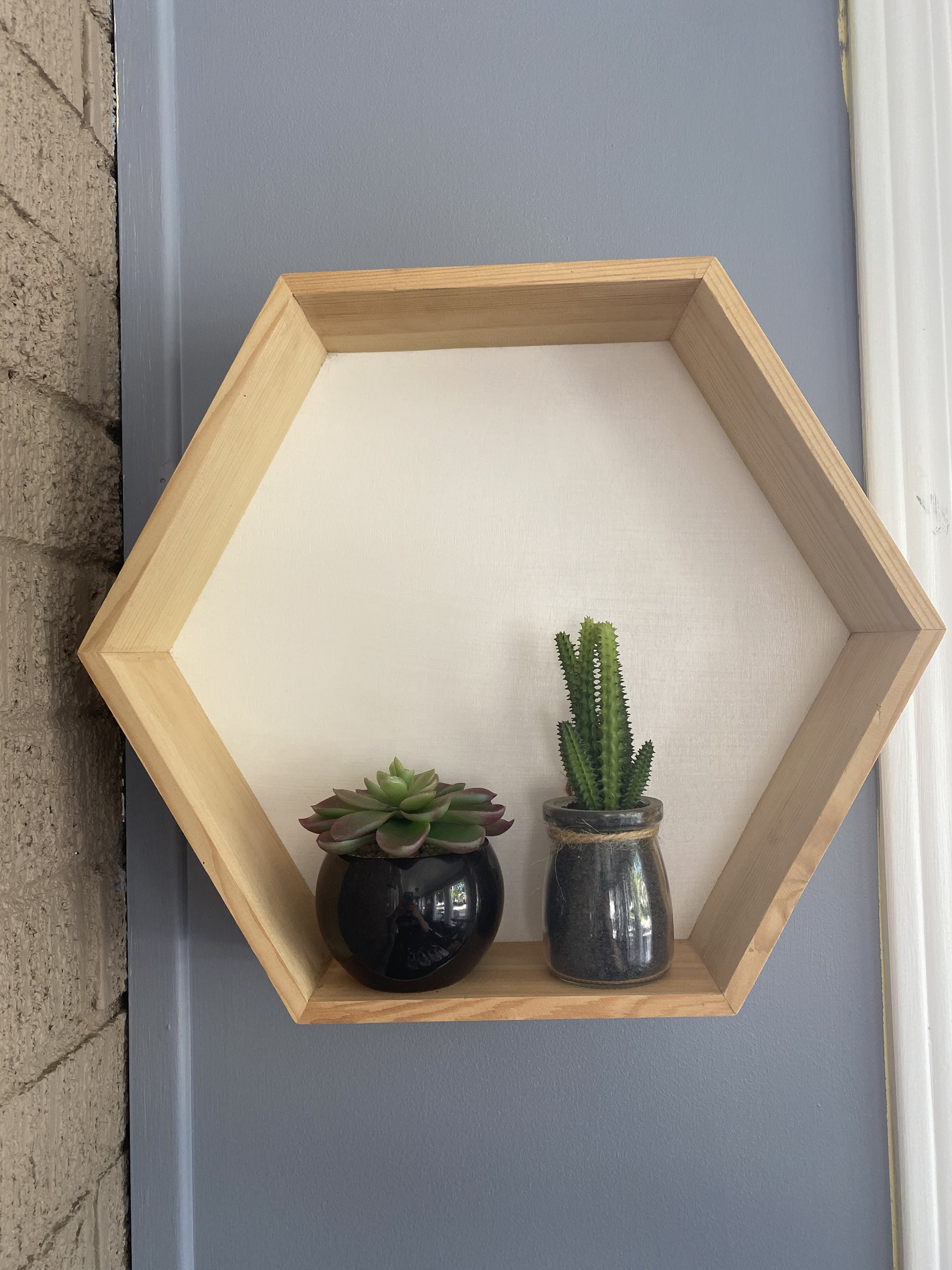 Octagon Wooden Shelf Etsy UK
