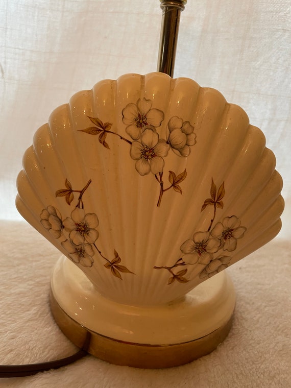 Antique Ceramic Seashell Lamp Etsy UK