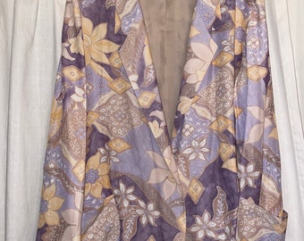 Silky Vintage bohemian pastel blazer XL