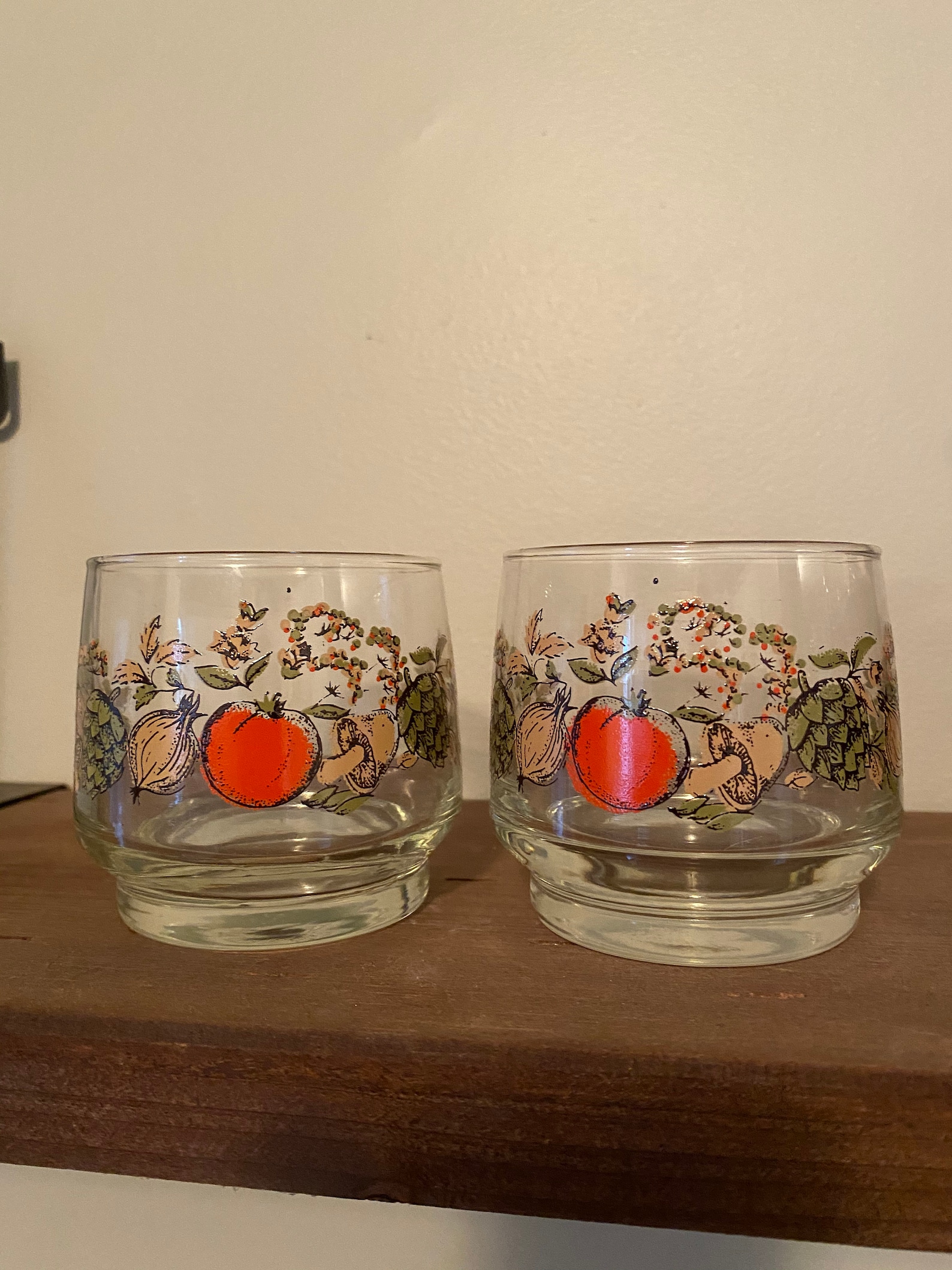 6 Art Deco Glasses / Set of Six Hand Printed Rocks Glasses Etsy