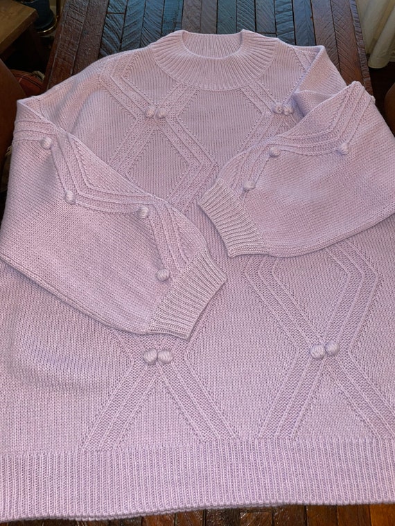 ART DECO Pastel purple knit sweater 2XL - image 1