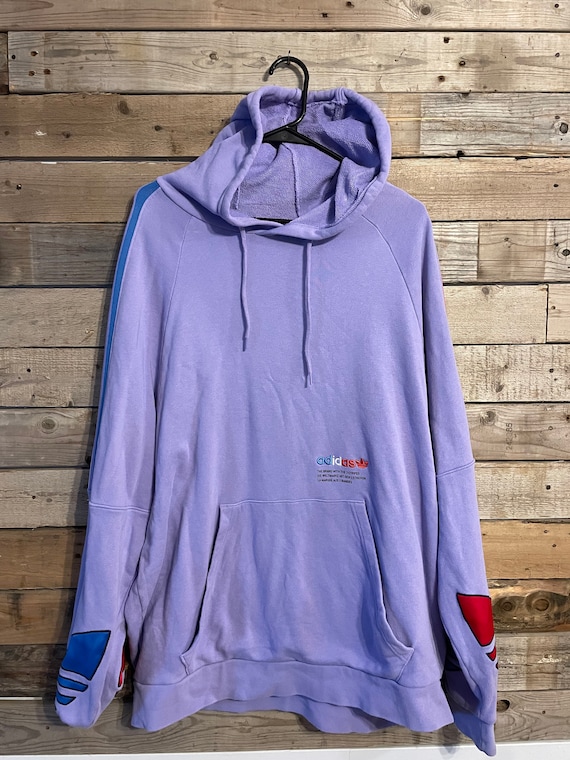 Klik Winderig Verwachten Adidas trui / XL / pastel paars blauw rood witte trui / hoodie - Etsy België