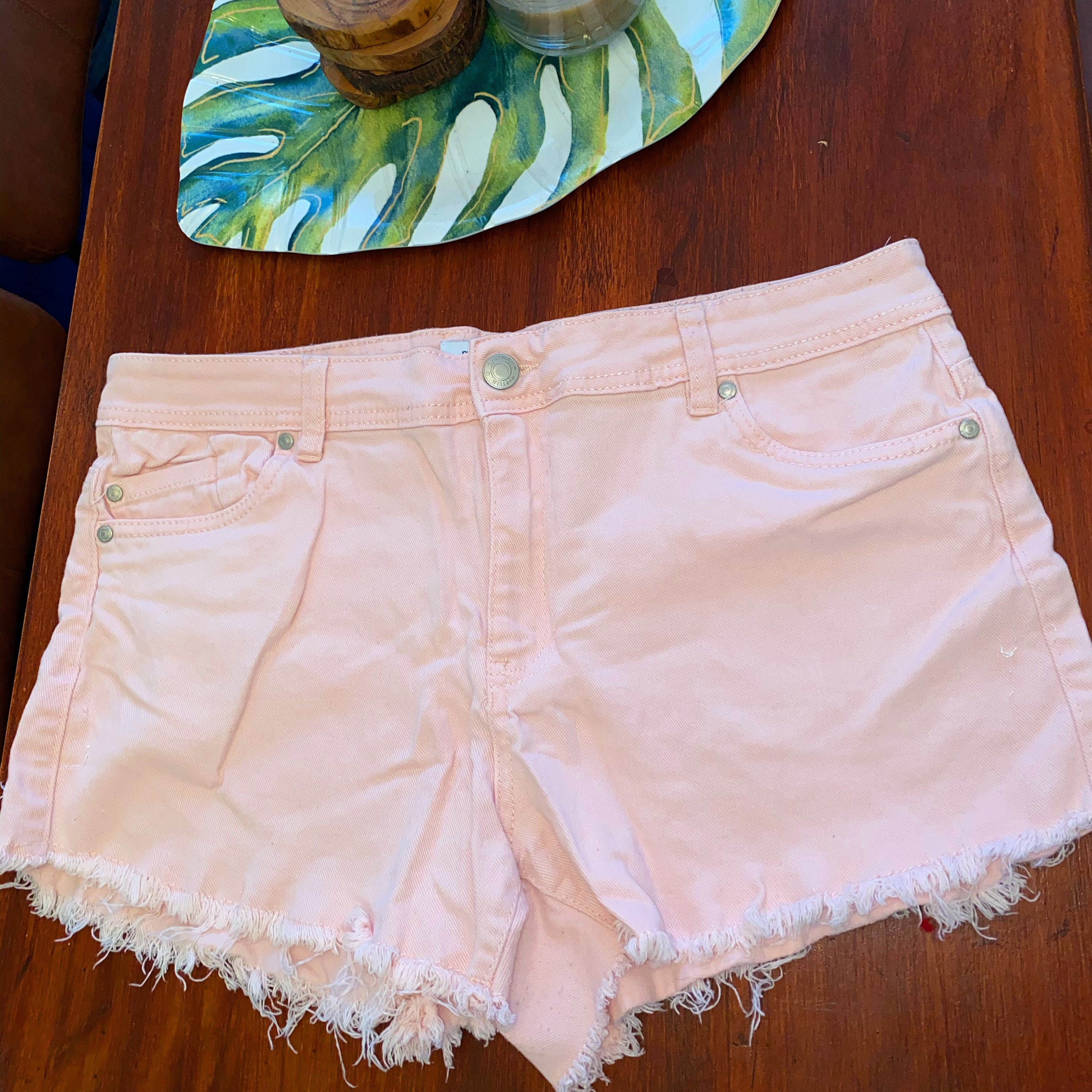 Baby Pink Ripped Jean Shorts - Etsy Canada