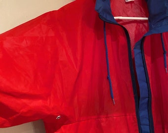 K-way red and blue vintage skii jacket retro size medium (unisex)