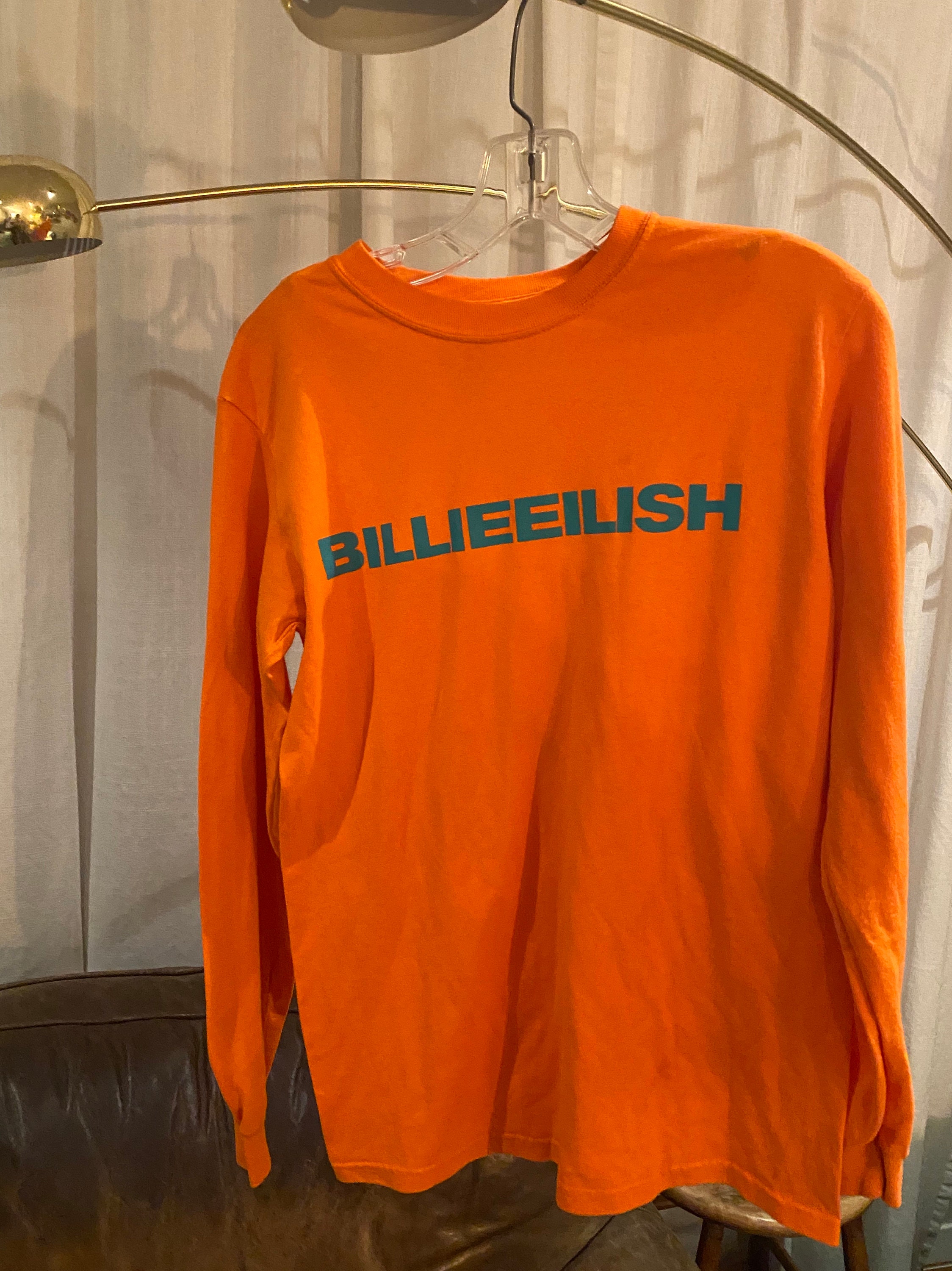 Billie Eilish Shirt Small Orange Long Sleeve | Etsy