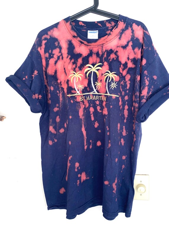 St. Maarten palm tie dye graphic T - image 1