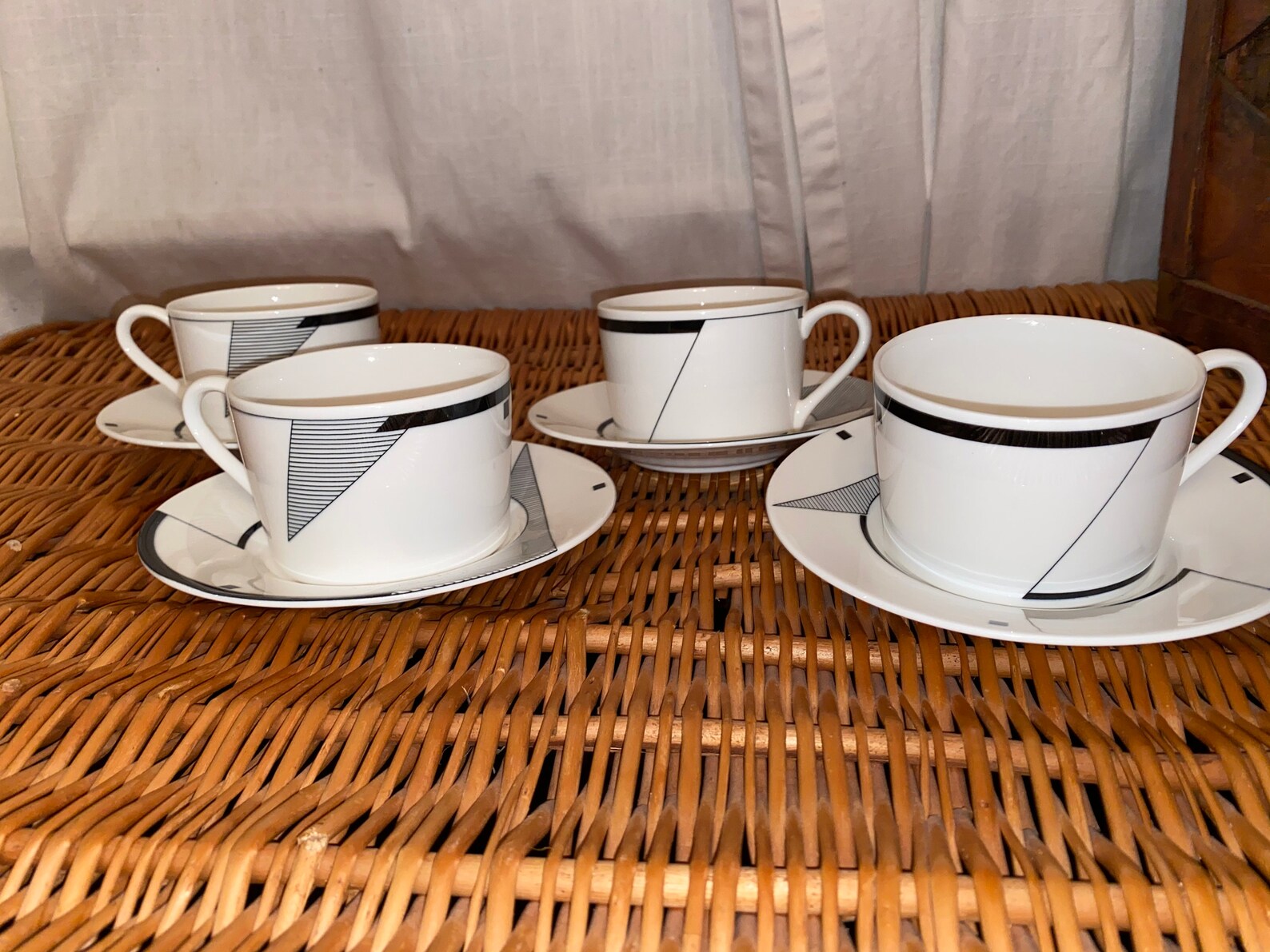 Art Deco fine China set of 8 mid century modern Etsy