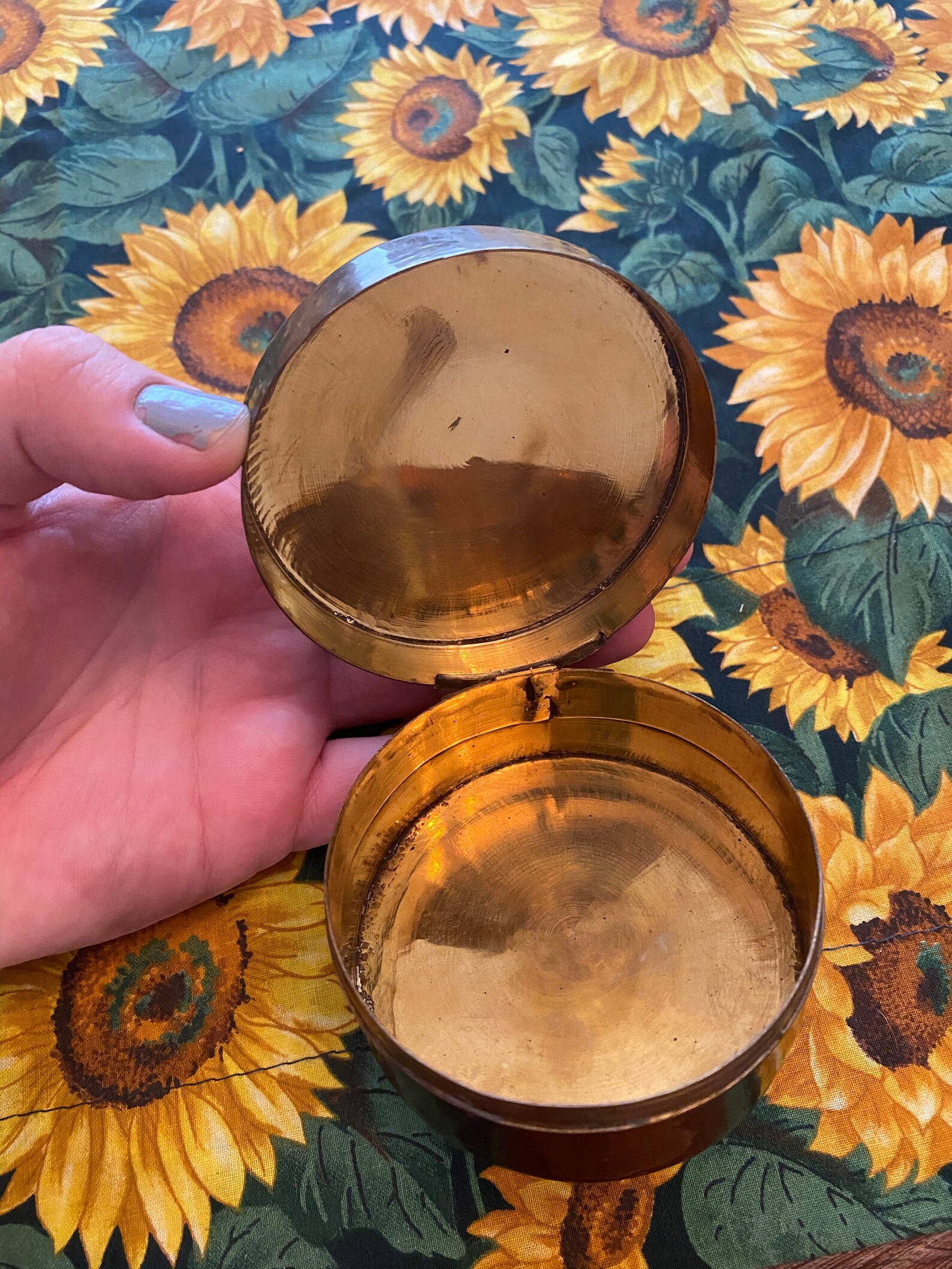 Antique vintage brass pill box / medicine basket Etsy