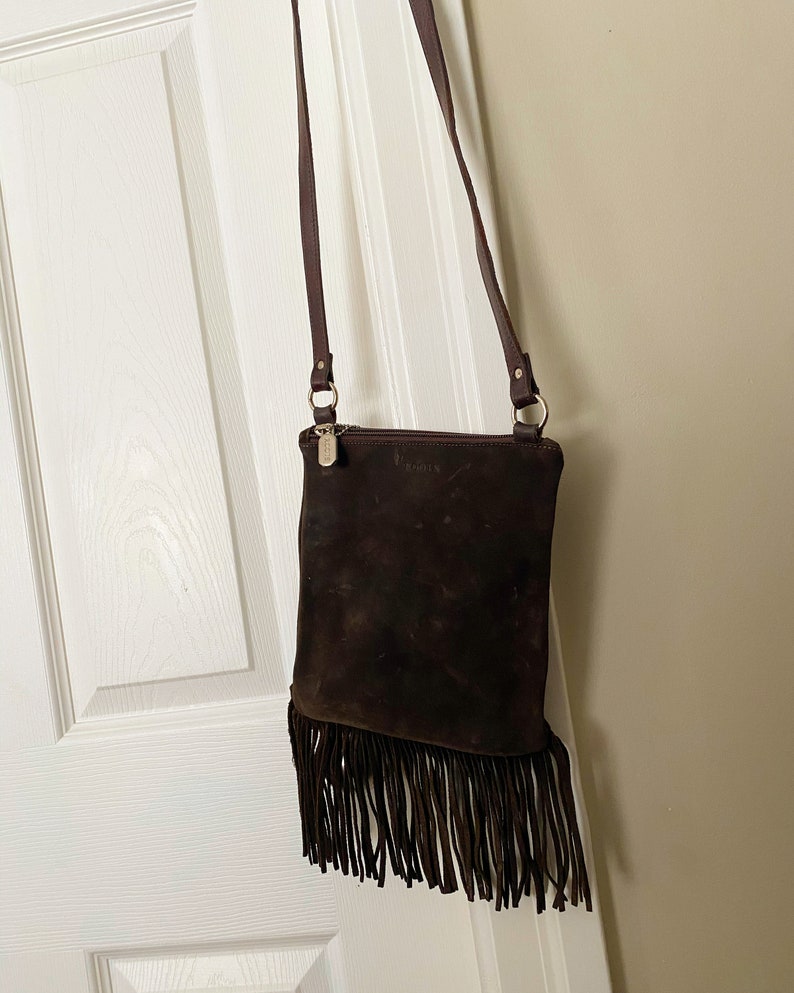 Leather and Suede Vintage Roots Bag Made in Canada Etsy