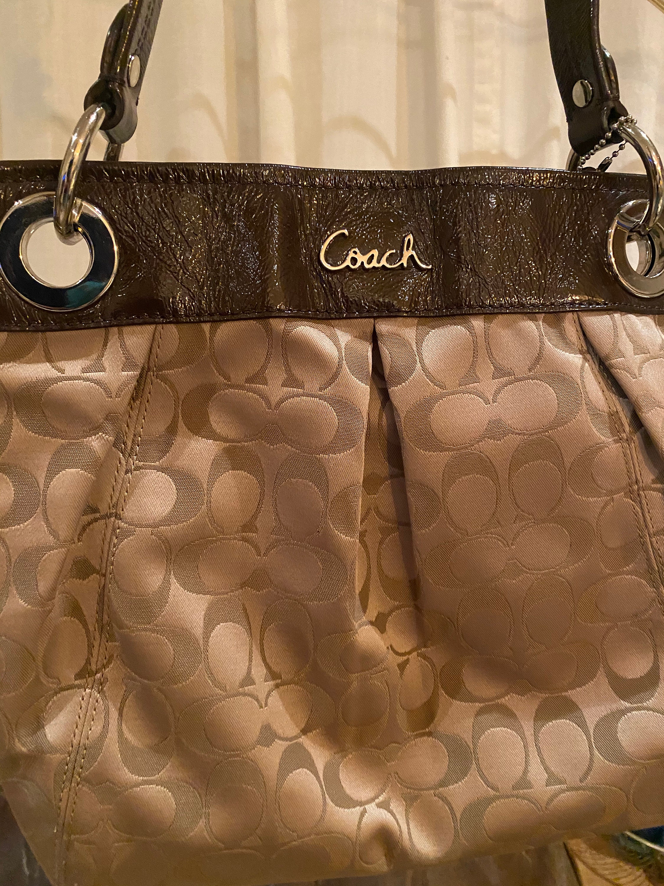 Modern genuine coach purse gold Etsy