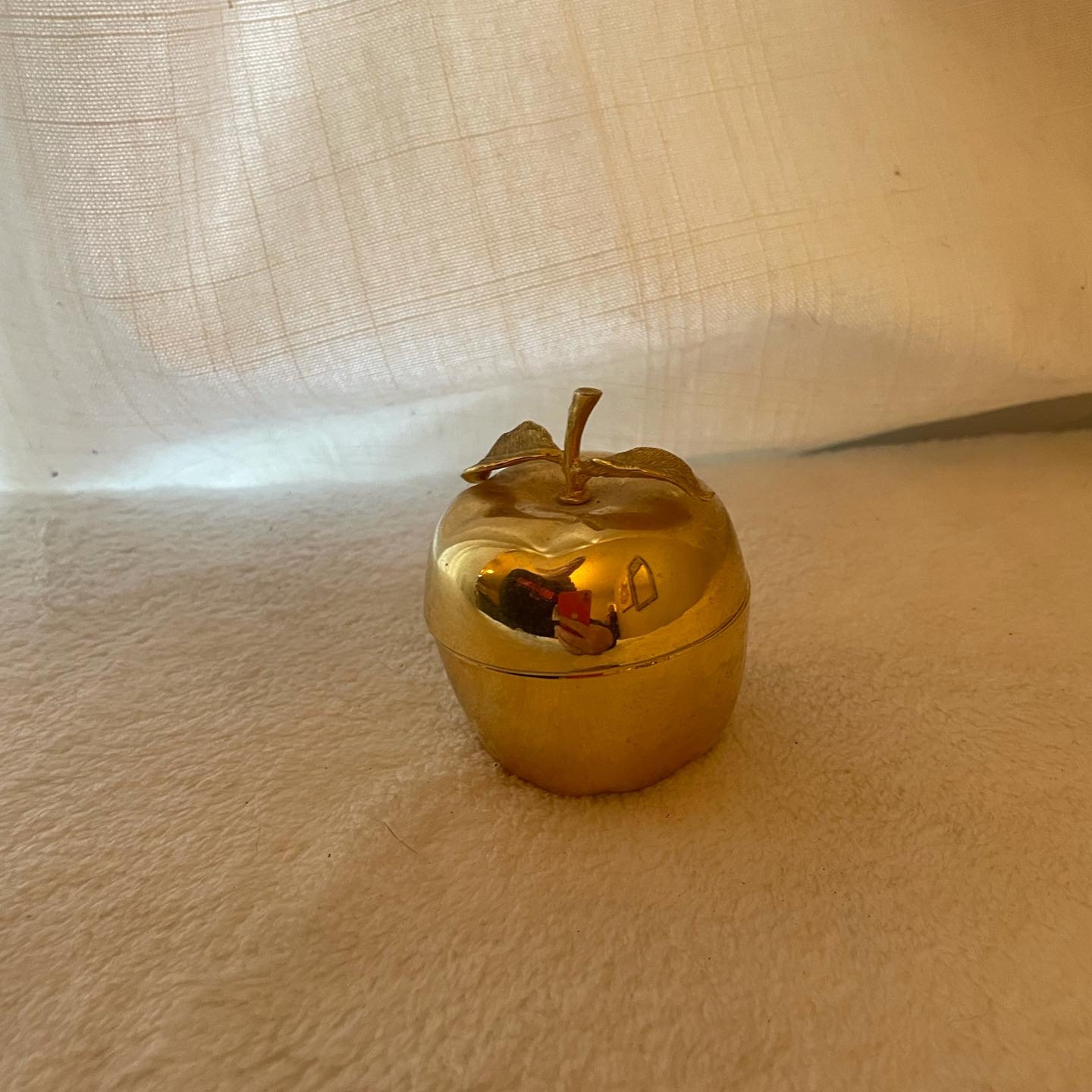 Golden Apple Music Box Tiny Music Player Keep Sake Brass Etsy India