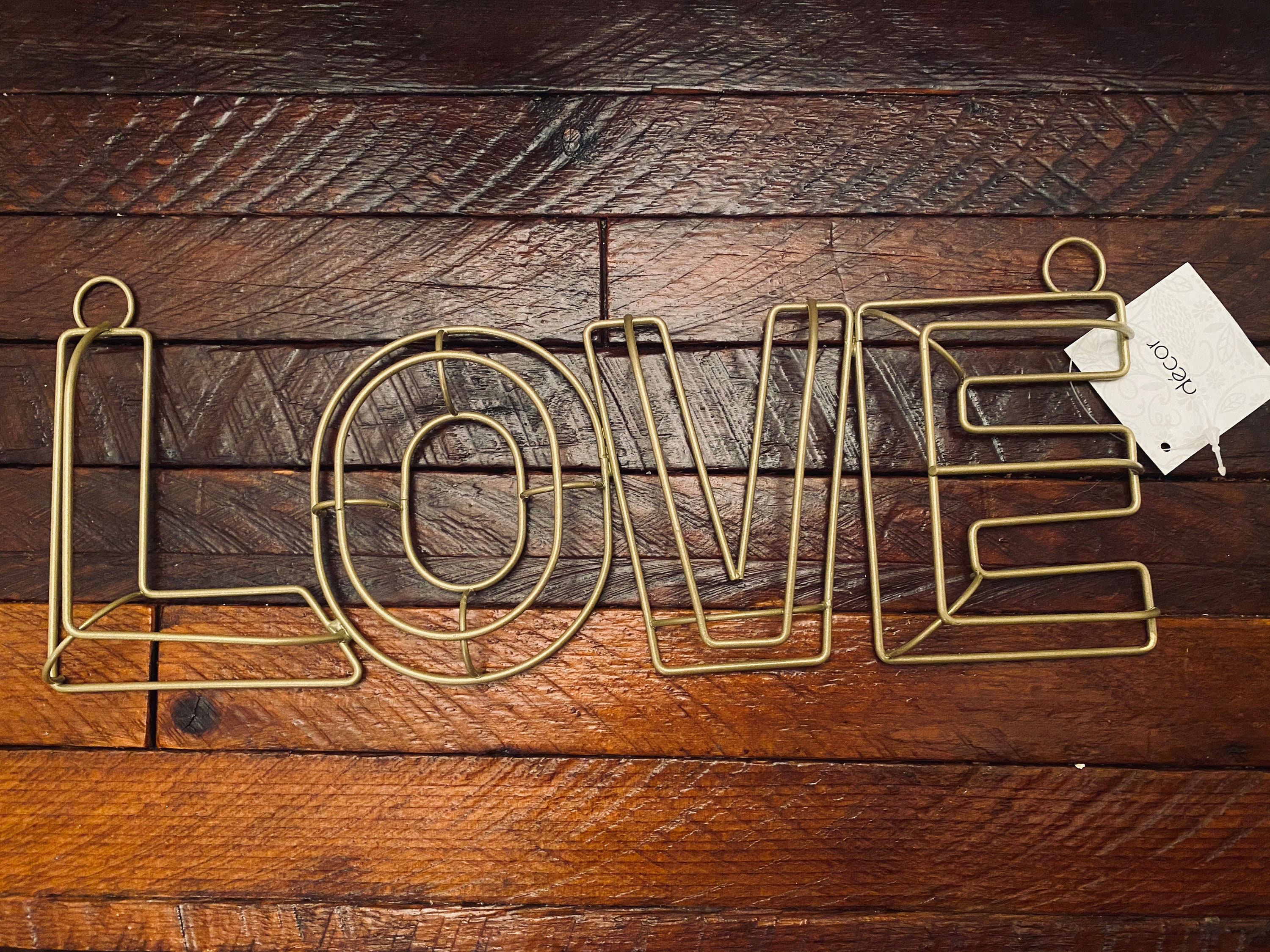 3D METAL GOLD love sign Etsy