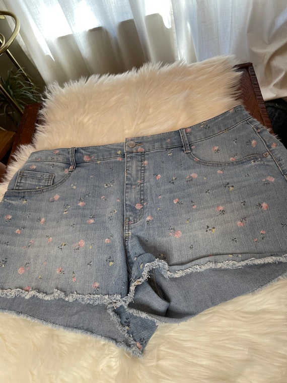 Wild Fable Floral Denim Shorts Size 18 