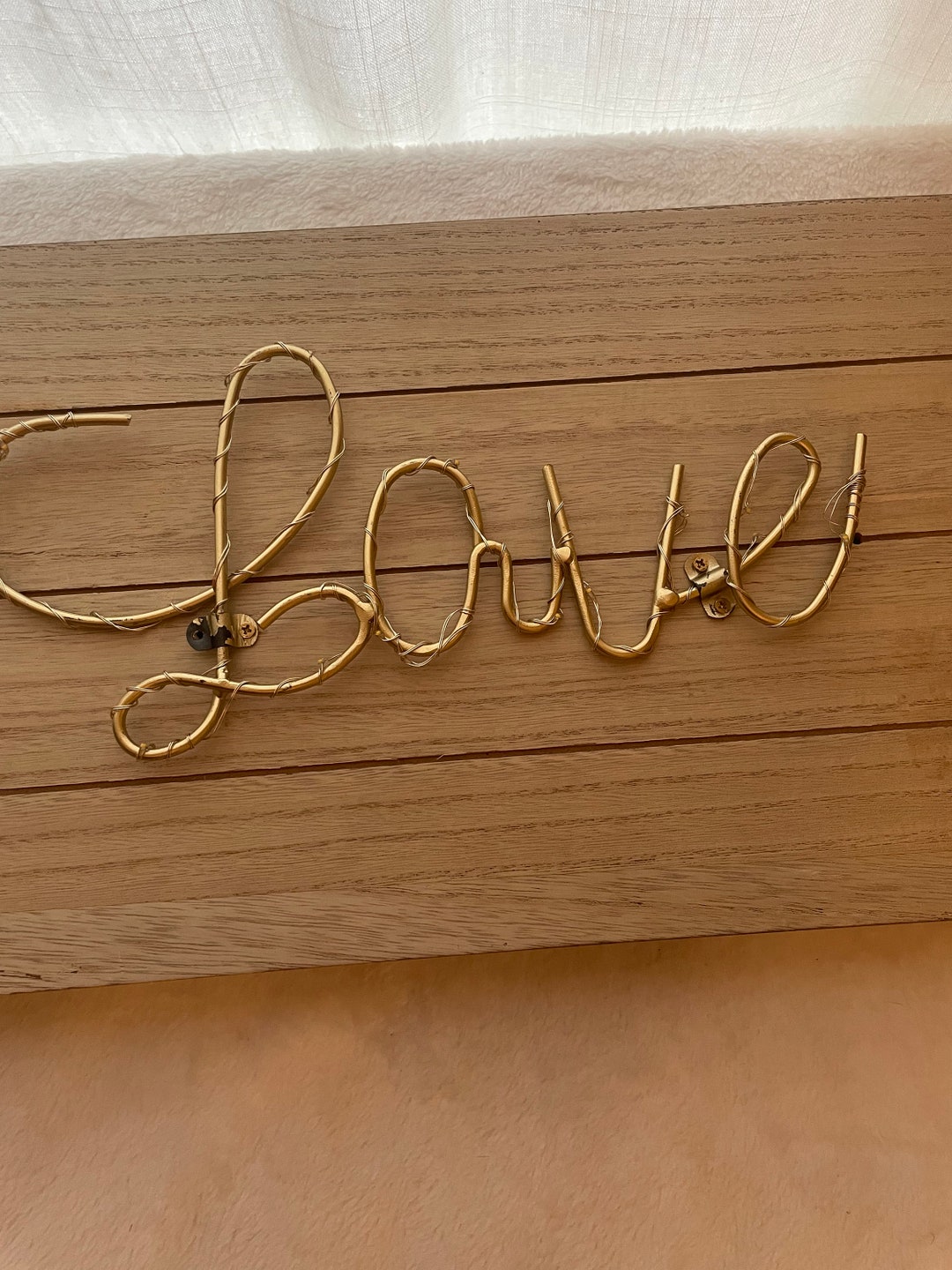 Wooden LOVE Sign / Handwritten Love Sign / Cursive Love Sign / Wooden