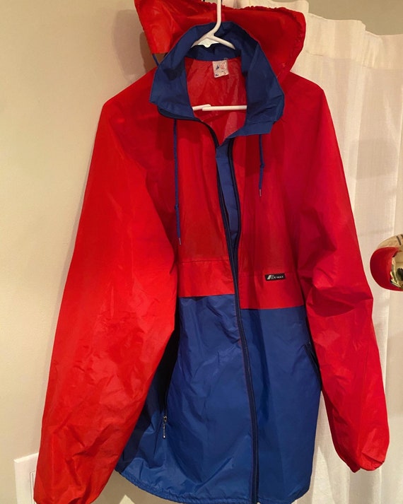 K-way red and blue vintage skii jacket retro size… - image 2