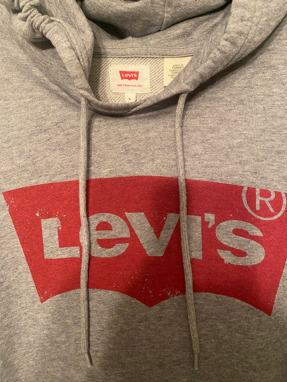 Levi's - Sudadera de hombre roja con capucha