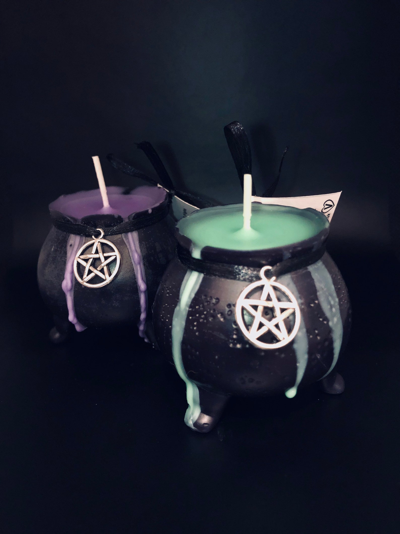 Cauldron Candle vegan friendly/ Halloween/ gothic decor/ Etsy