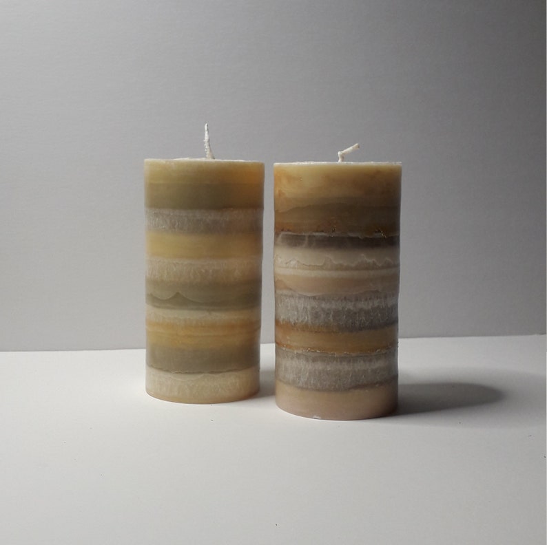Set of 2 Sparkly Gold Ombre Vegetable Based Candle