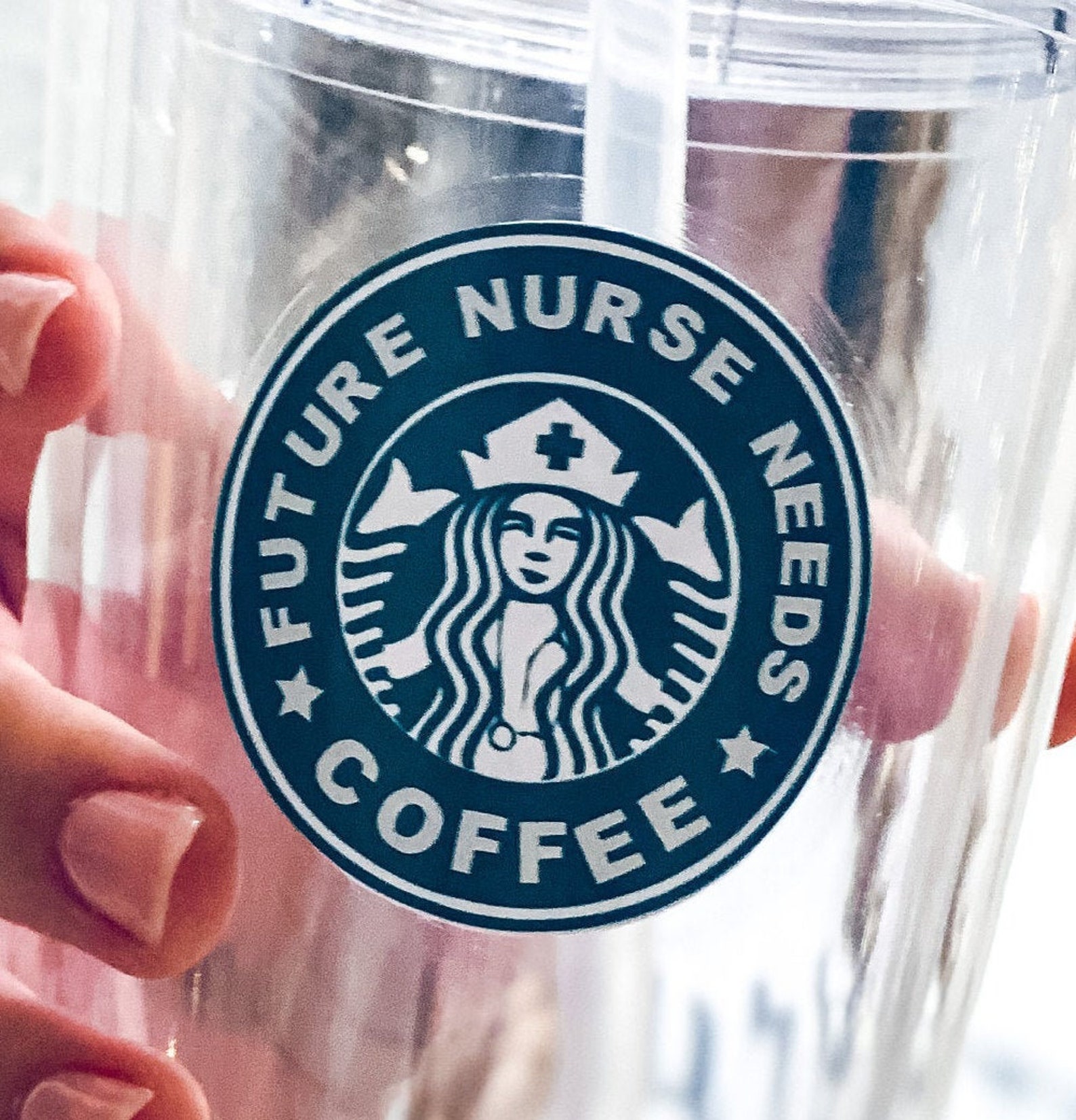 Future Nurse Needs Coffee Starbucks Tumbler Nursing Student Etsy