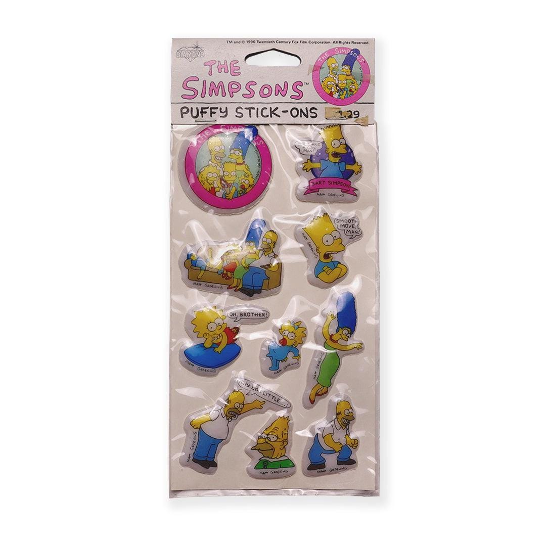 Simpsons Vintage Puffy Sticker Sheet - Etsy