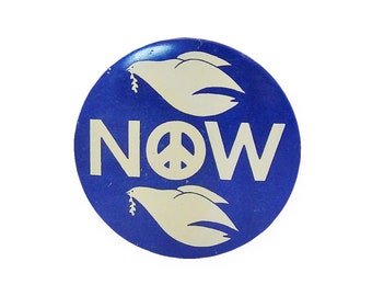 Vintage Peace Now Button