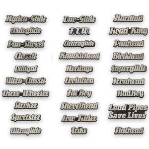 Vintage Biker Word Pins