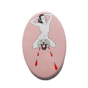 Tiger Fuck Oval Button