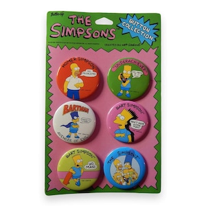 Botões antigos e raros dos Simpsons